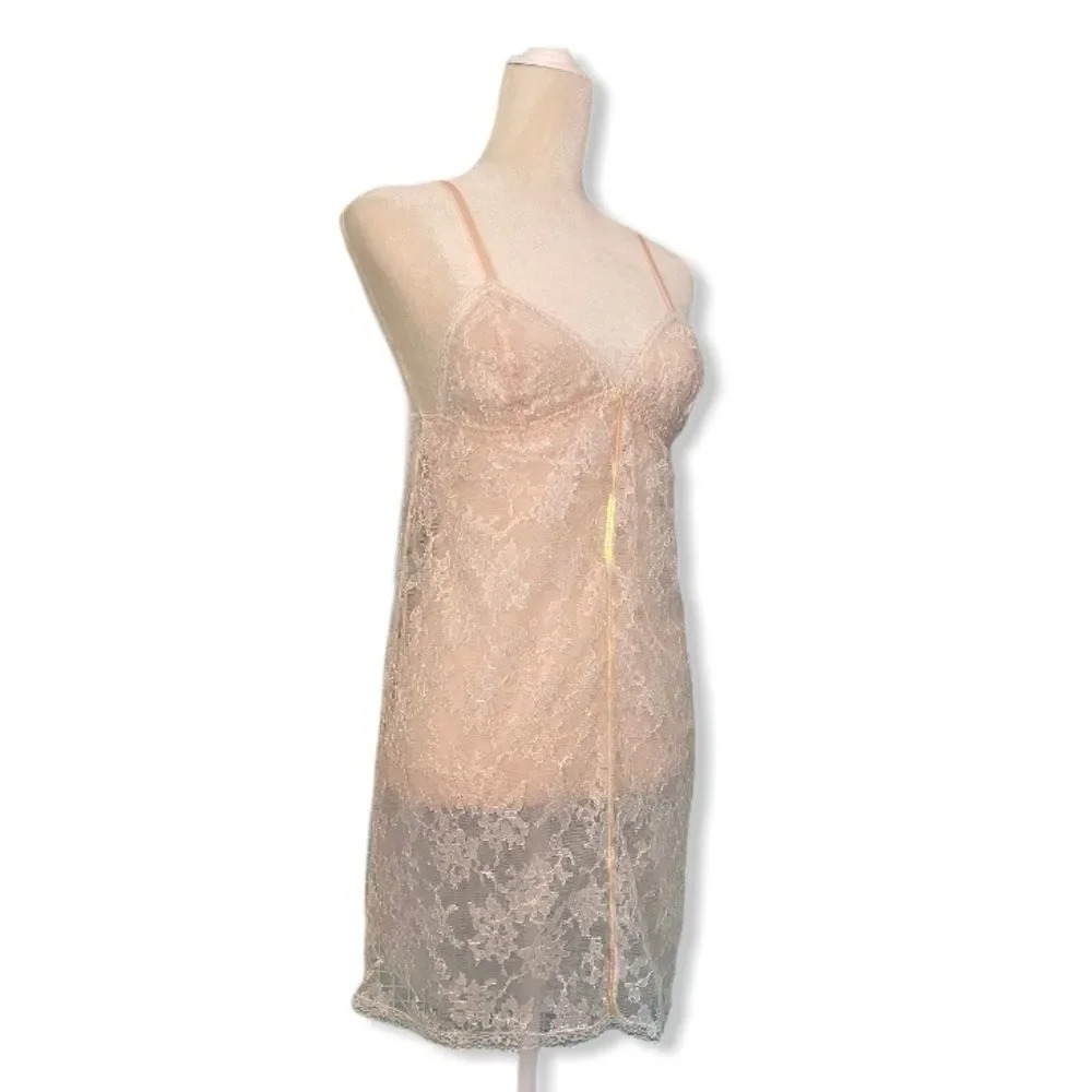 NEW DNKY Floral Lace Babydoll Chemise